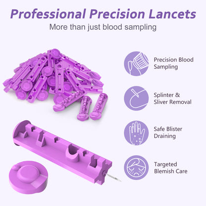 30G Sterile Lancets for Blood Glucose Testing - 100 Count