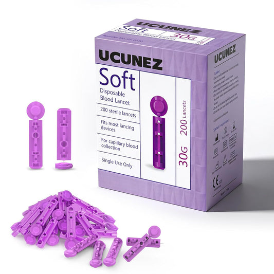 30G Sterile Lancets for Blood Glucose Testing - 200 Count
